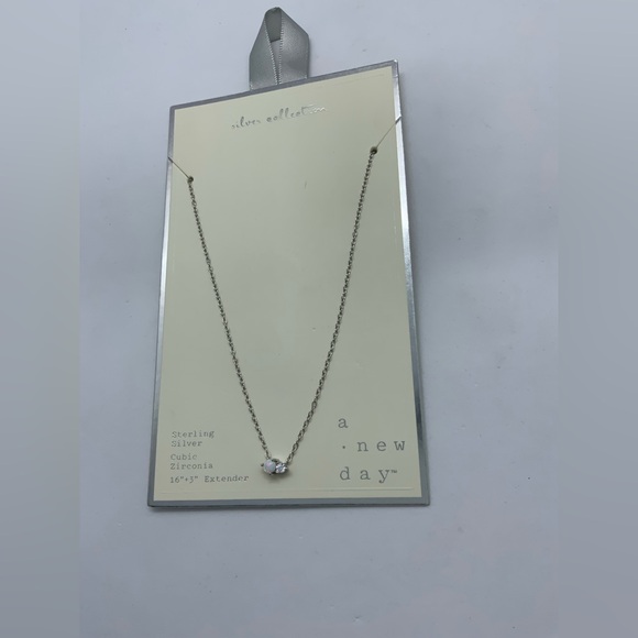 A New Day Silver Cubic Zirconia Necklace - Picture 5 of 14